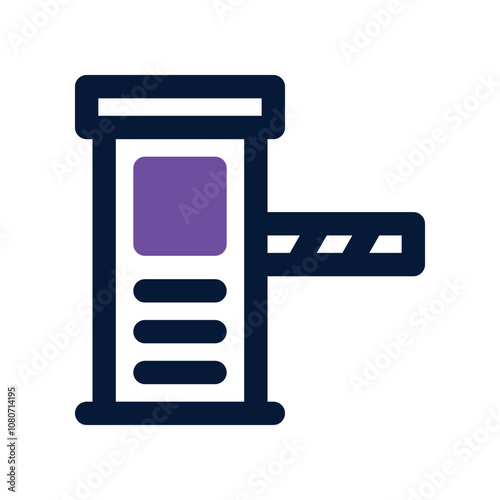 toll road icon. vector dual tone icon for your website, mobile, presentation, and logo design.