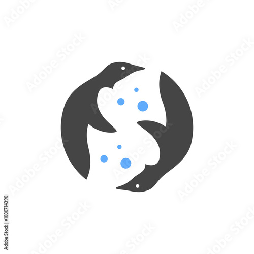 penguin logo design vector illustration