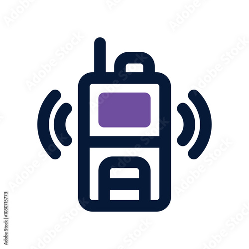 walkie talkie icon. vector dual tone icon for your website, mobile, presentation, and logo design.