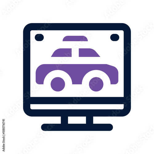 online taxi icon. vector dual tone icon for your website, mobile, presentation, and logo design.