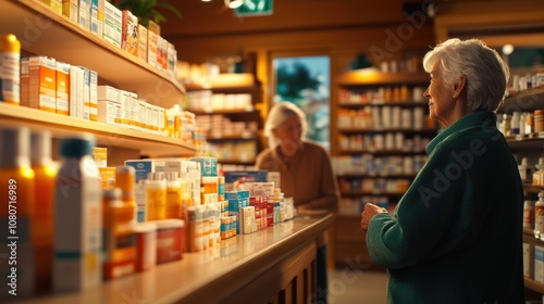 The Elderly Woman in Pharmacy