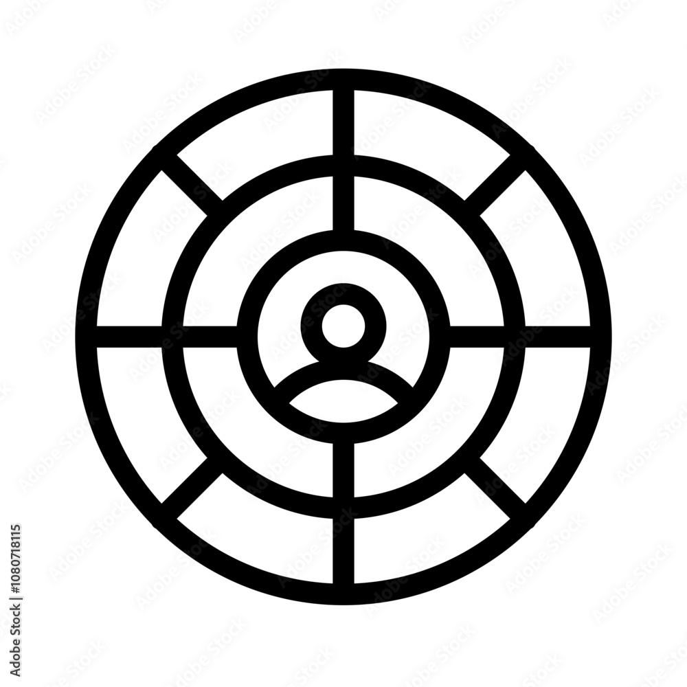 Icon Admin User With Style Outline