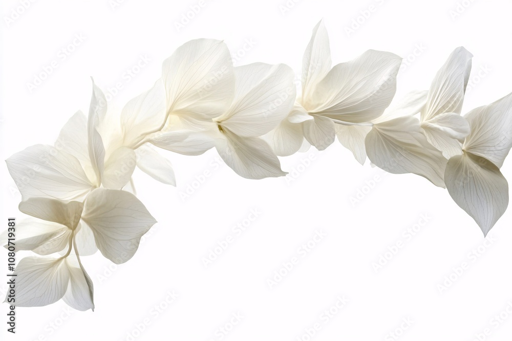Obraz premium Delicate White Flower Petals - Floral Photography