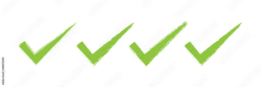 Approval check icon isolated, set quality sign, green tick – stock vector Approval check icon isolated, set quality sign, green tick – stock vector