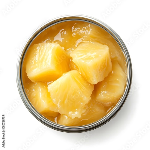 Canned Pineapple isolated on a white background