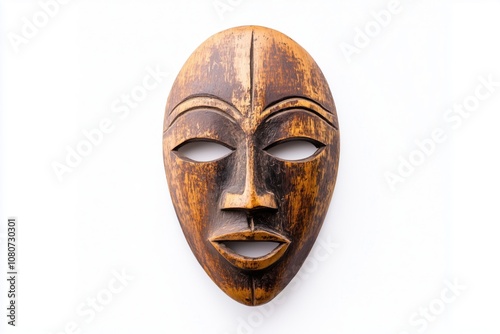 African tribal mask, wooden craftsmanship, intricate design, cultural significance