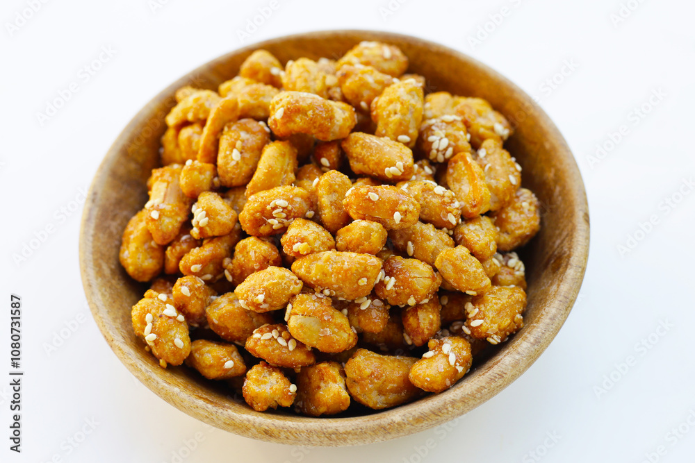 Caramelised peanuts with sesame, Candied peanuts