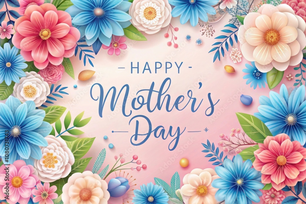 a card with flowers and a card that says happy mothers day a card with flowers and a card that says happy mothers day