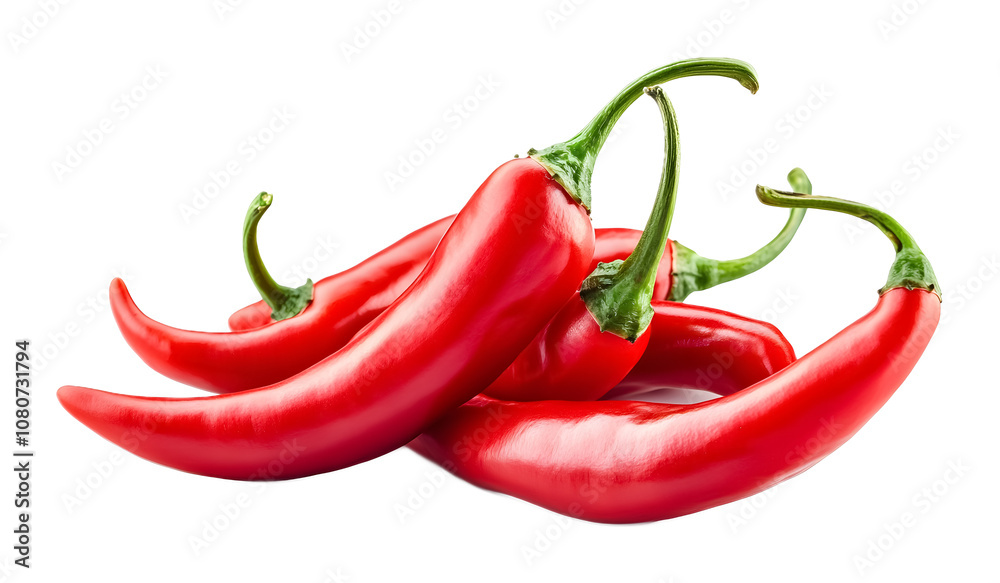 Red hot chili pepper isolated against a white background Red hot chili pepper isolated against a white background
