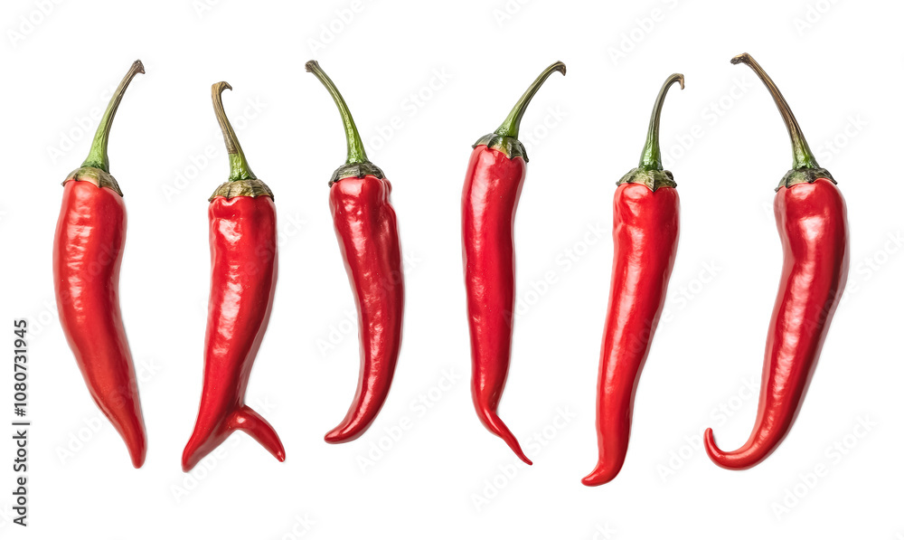 Red hot chili pepper isolated against a white background Red hot chili pepper isolated against a white background
