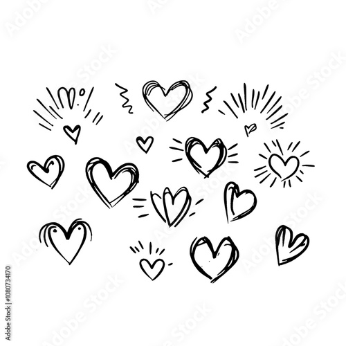 An illustration of the heart symbol, an element of love and romanticism.