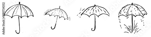An umbrella doodle conceptualizing online security and cyber insurance