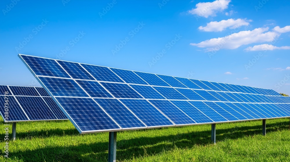 On a clear day, a stunning sunset reveals renewable energy and sustainable technology. On a clear day, a stunning sunset reveals renewable energy and sustainable technology.