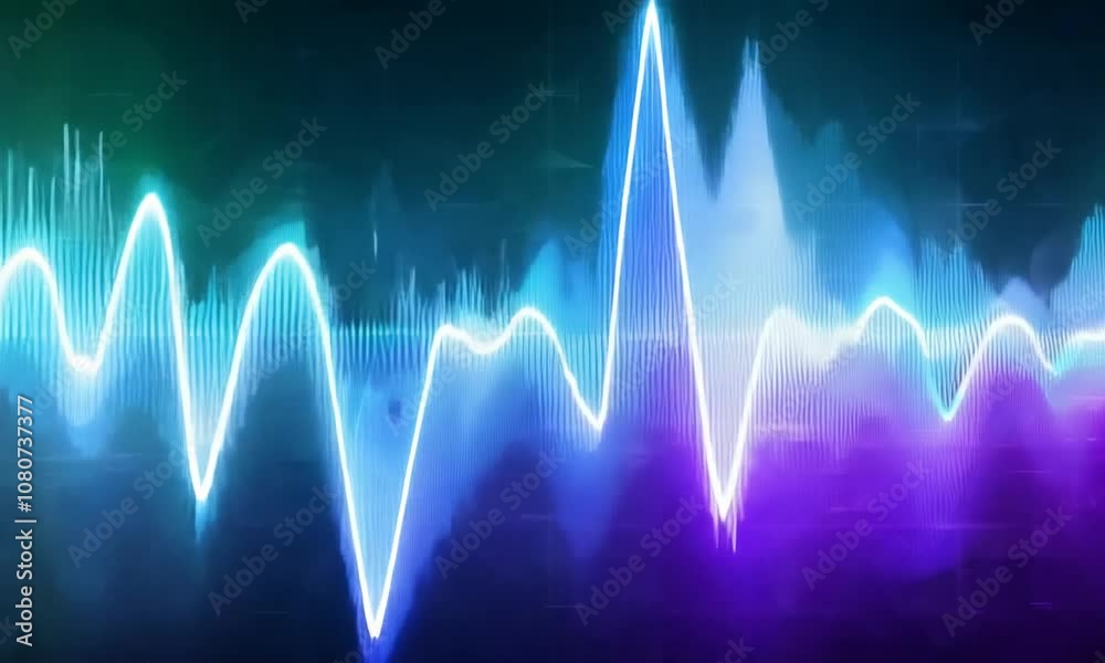 A dark background with a thin strip of teal light. A dark background with a thin strip of teal light.