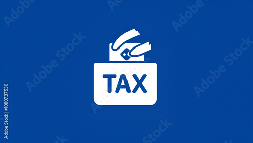 Value added tax blue concept icon. Pay for product. Consumption cost. Economy, finance. Regressive tax. Notary service idea thin line illustration. Vector isolated outline RGB color drawing photo