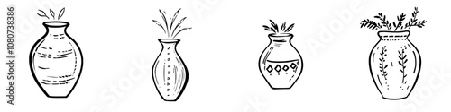 Classic pitcher showcases elegant design and craftsmanship with a simple black outline