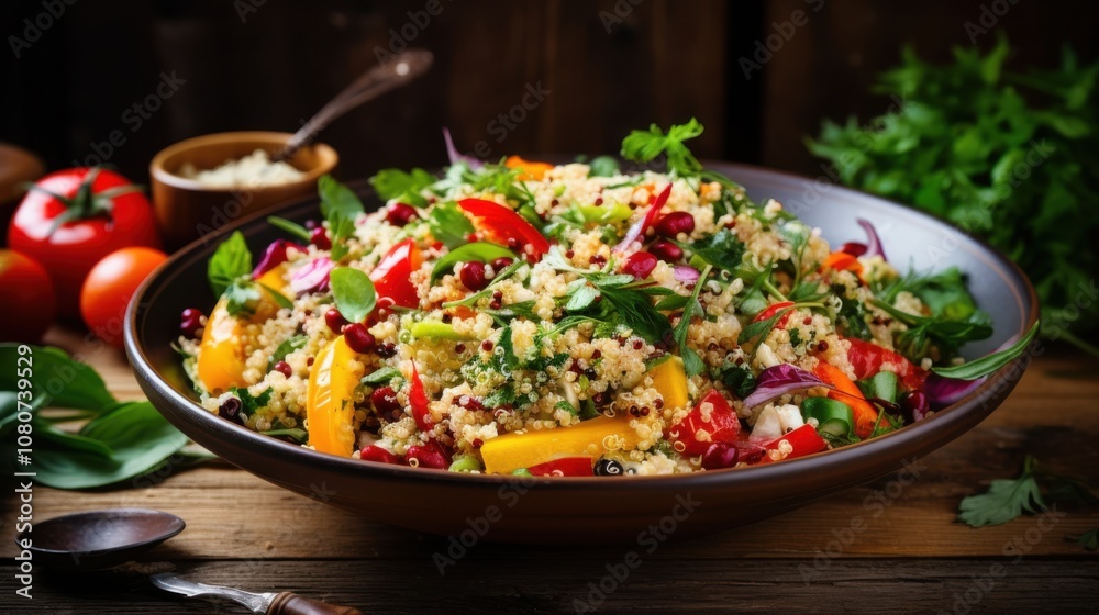 Vibrant Quinoa Salad with Fresh Vegetables and Herbs Vibrant Quinoa Salad with Fresh Vegetables and Herbs