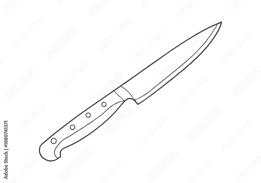 Continuous Line Art of Knife – Minimalist Kitchen Tool and Culinary Illustration Continuous Line Art of Knife – Minimalist Kitchen Tool and Culinary Illustration