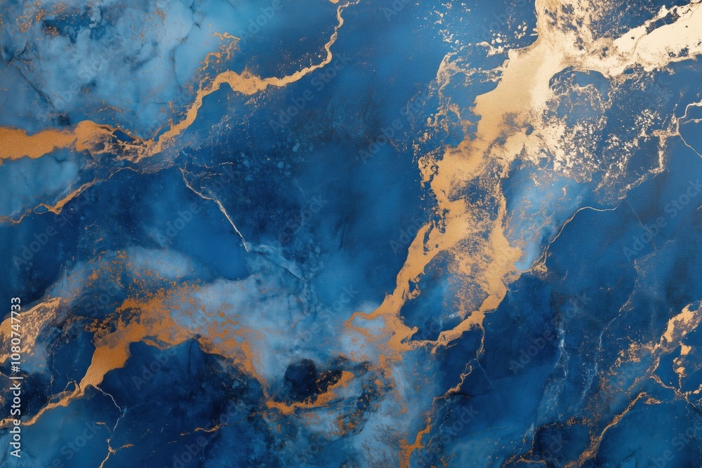 Blue marble texture with gold veins, abstract design featuring deep blue hues, intricate patterns, and shimmering gold accents Blue marble texture with gold veins, abstract design featuring deep blue hues, intricate patterns, and shimmering gold accents