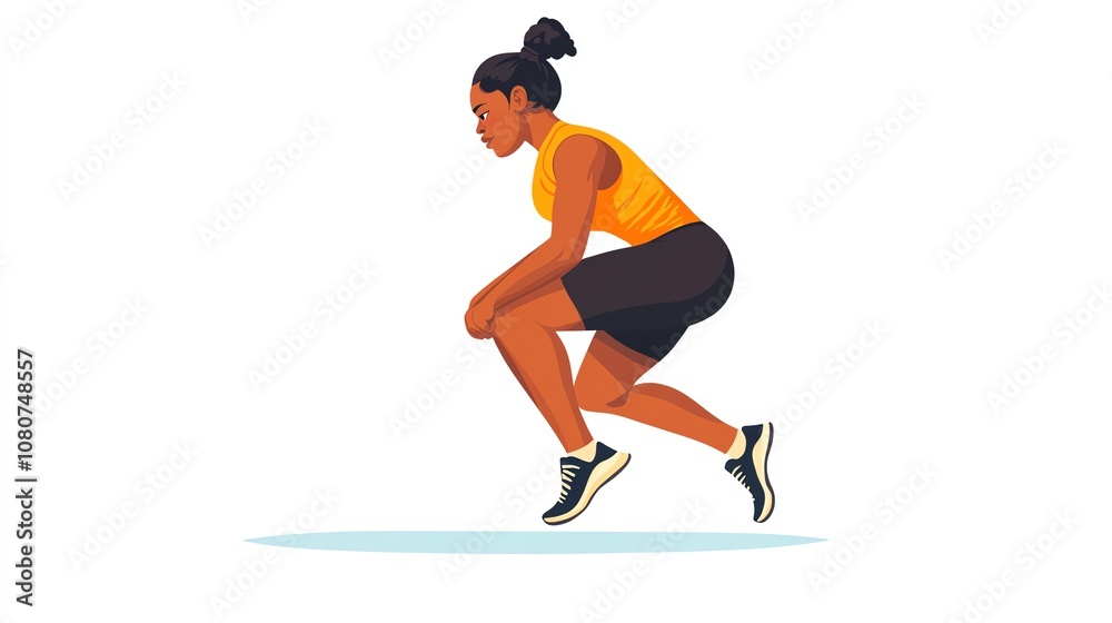 a 2D cartoon illustration of a person doing jumping jacks, fun and active, white background--ar 16:9 a 2D cartoon illustration of a person doing jumping jacks, fun and active, white background--ar 16:9