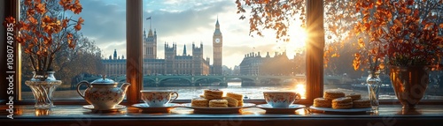 Experience british afternoon tea elegance with big ben as your scenic backdrop