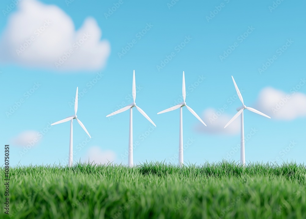 Power station concept with solar panels and wind turbines. Ecological energy concept. Power station concept with solar panels and wind turbines. Ecological energy concept.