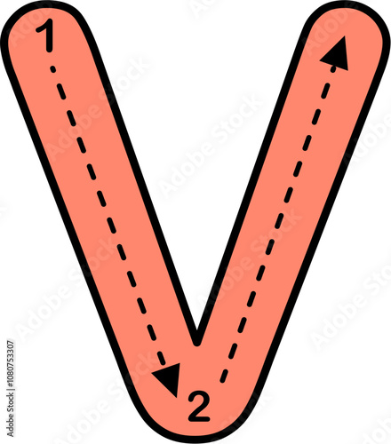 Alphabeth Tracing Vector Illustration