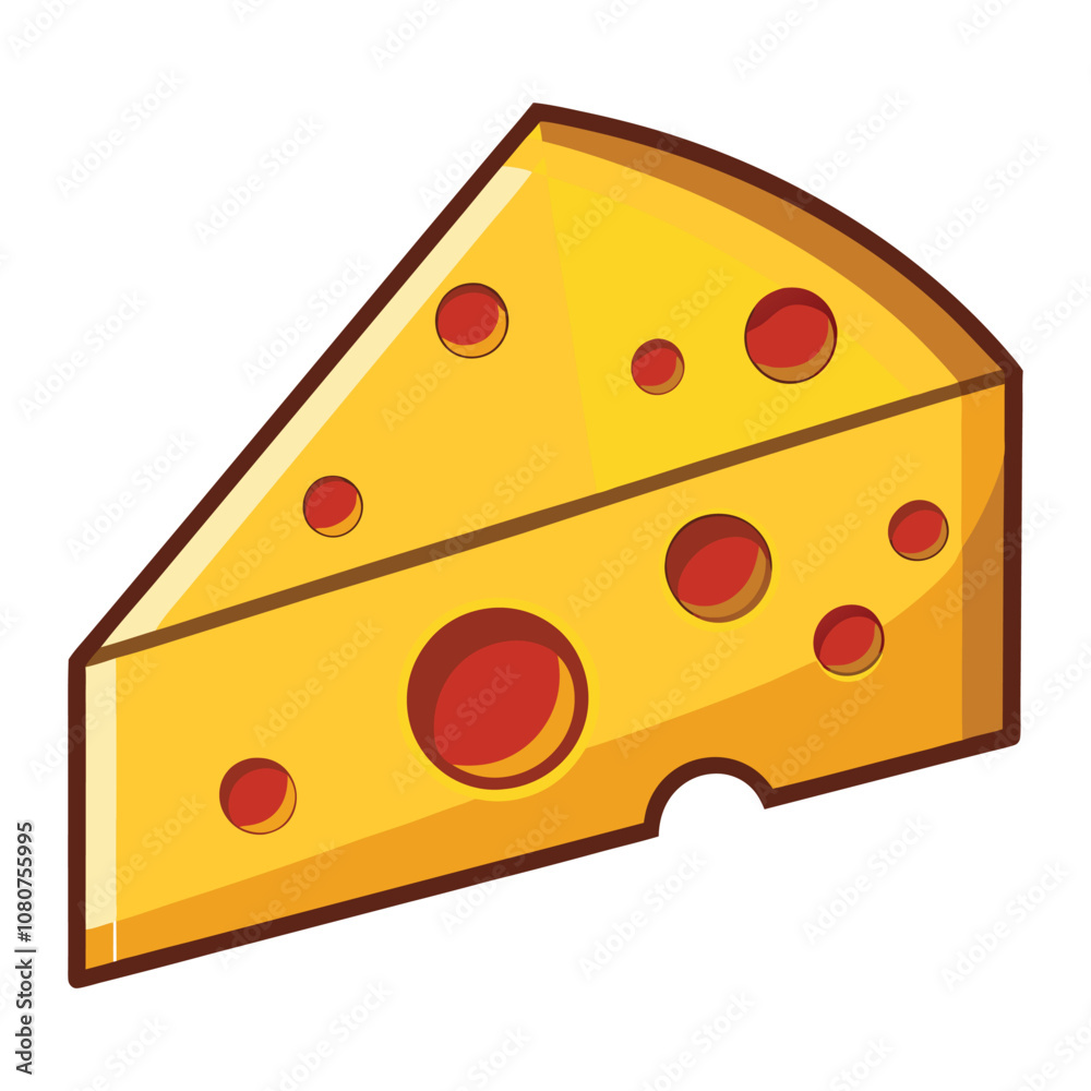 Hand drawn cheese parts and slices isolated on a white background Hand drawn cheese parts and slices isolated on a white background