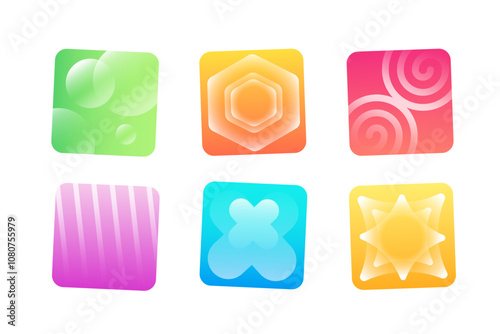 Set of abstract geometric backgrounds.