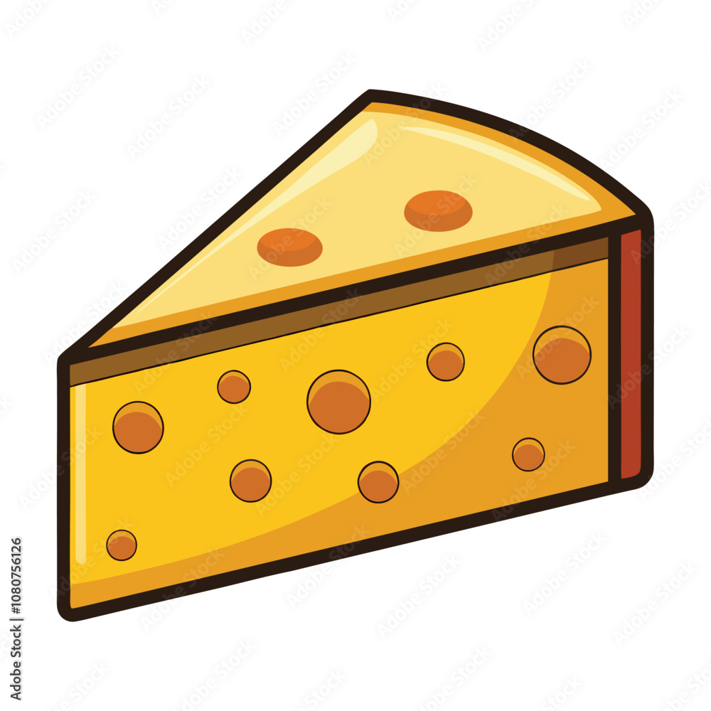 Hand drawn cheese parts and slices isolated on a white background Hand drawn cheese parts and slices isolated on a white background