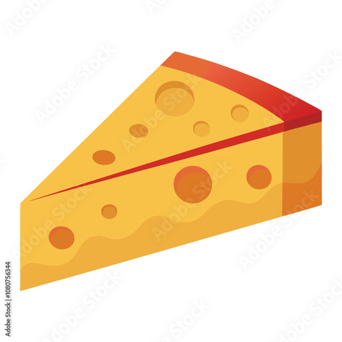 Hand drawn cheese parts and slices isolated on a white background