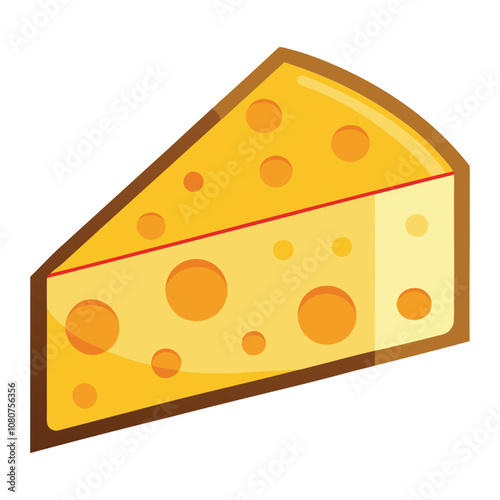 Hand drawn cheese parts and slices isolated on a white background