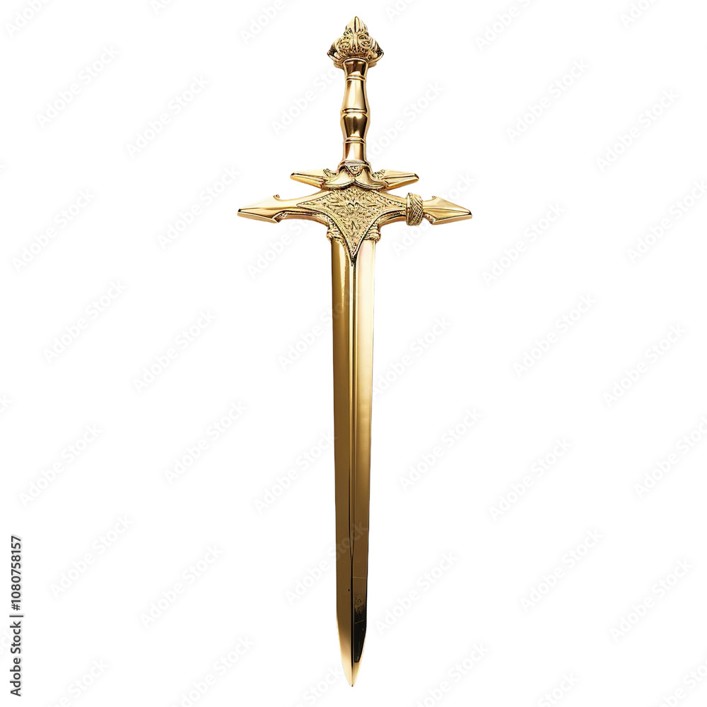 3 d render of sword isolated on white