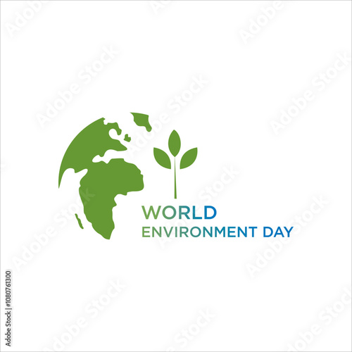 World environment day. Green earth of eco friendly city Save the Earth concept. Renewable energy for ecology and environment vector illustration