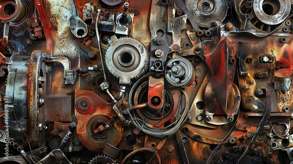 Abstract Engine Components Background - a complex and innovative visual. The design highlights the intricacies of engine technology in a modern context. Abstract Engine Components Background - a complex and innovative visual. The design highlights the intricacies of engine technology in a modern context.