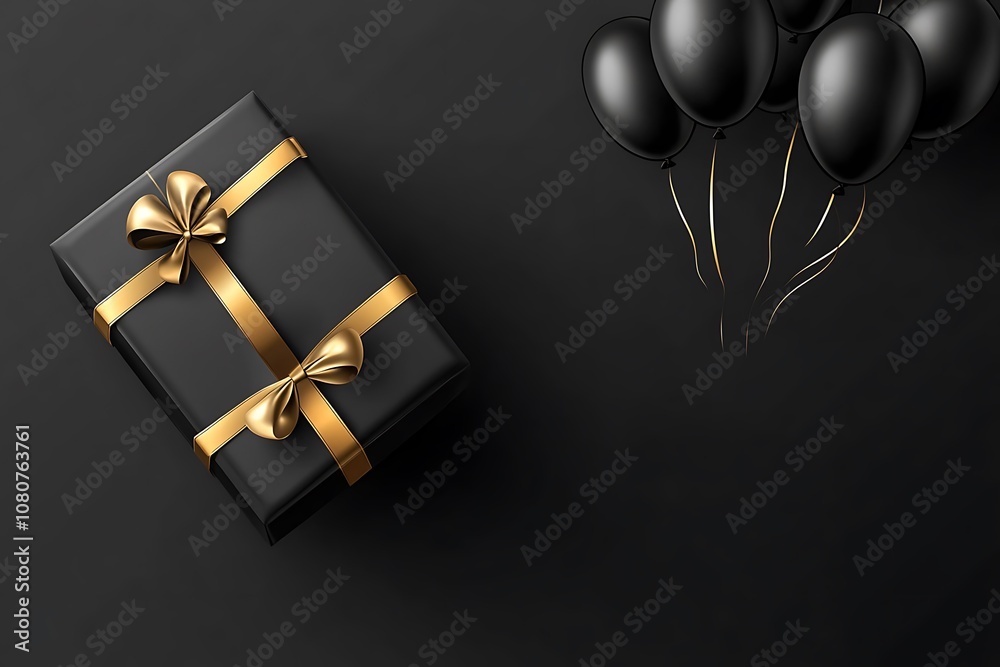 Black Friday ribbons on the sides. Black Friday ribbons on the sides.