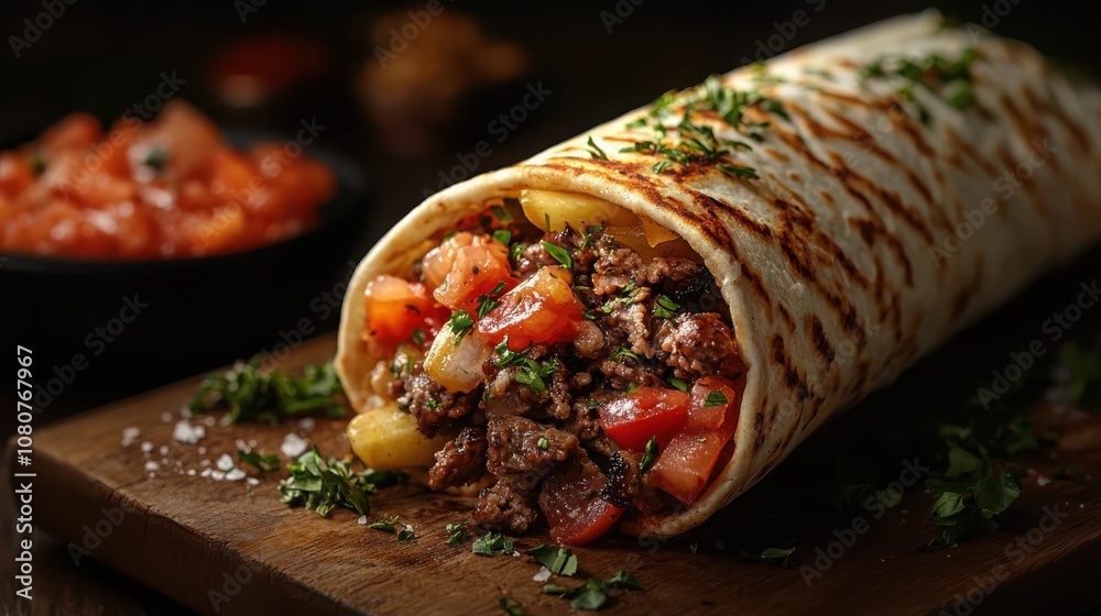 Savor a delicious greek gyro wrap against the iconic backdrop of the parthenon in athens Savor a delicious greek gyro wrap against the iconic backdrop of the parthenon in athens