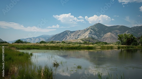 Salt Lake Natural Scenery - a serene and picturesque landscape. The tranquil waters and vibrant surroundings create a stunning visual experience.