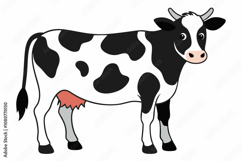 Cow silhouette illustration in black and white, holstein cow illustration, black and white cow Cow silhouette illustration in black and white, holstein cow illustration, black and white cow