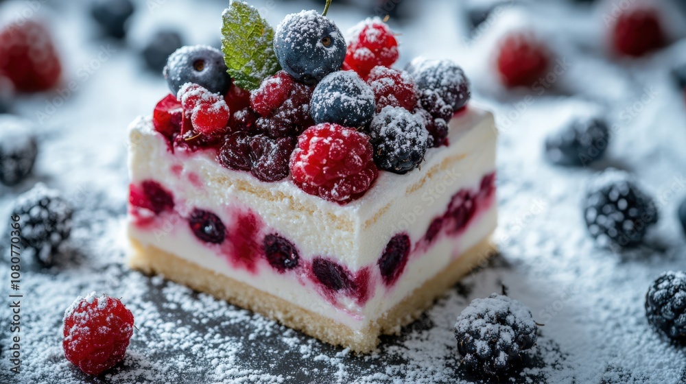 Decadent Fruit Tart with Mixed Berries and Powdered Sugar Decadent Fruit Tart with Mixed Berries and Powdered Sugar