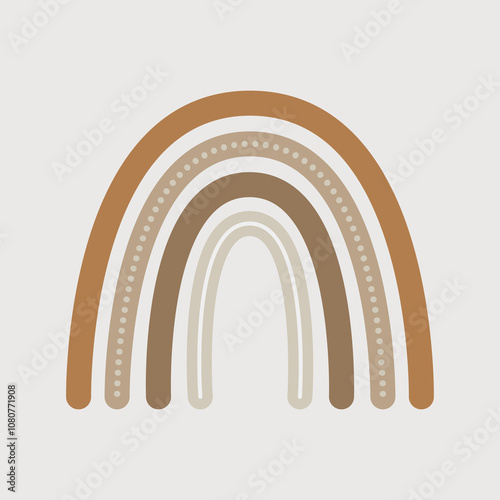 Abstract boho rainbow. Scandinavian style room decoration