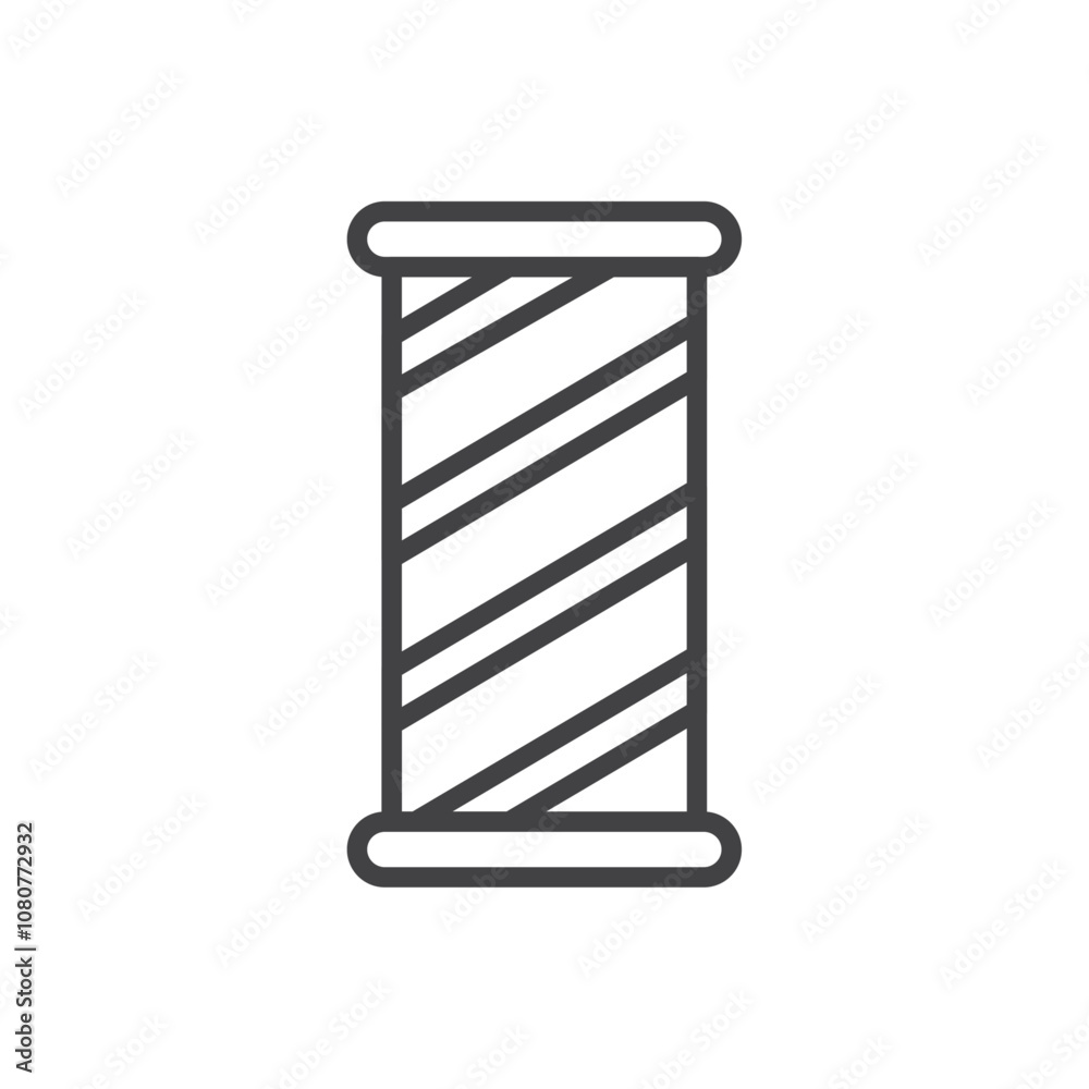 Barber pole icon Logo symbol outline set Barber pole icon Logo symbol outline set