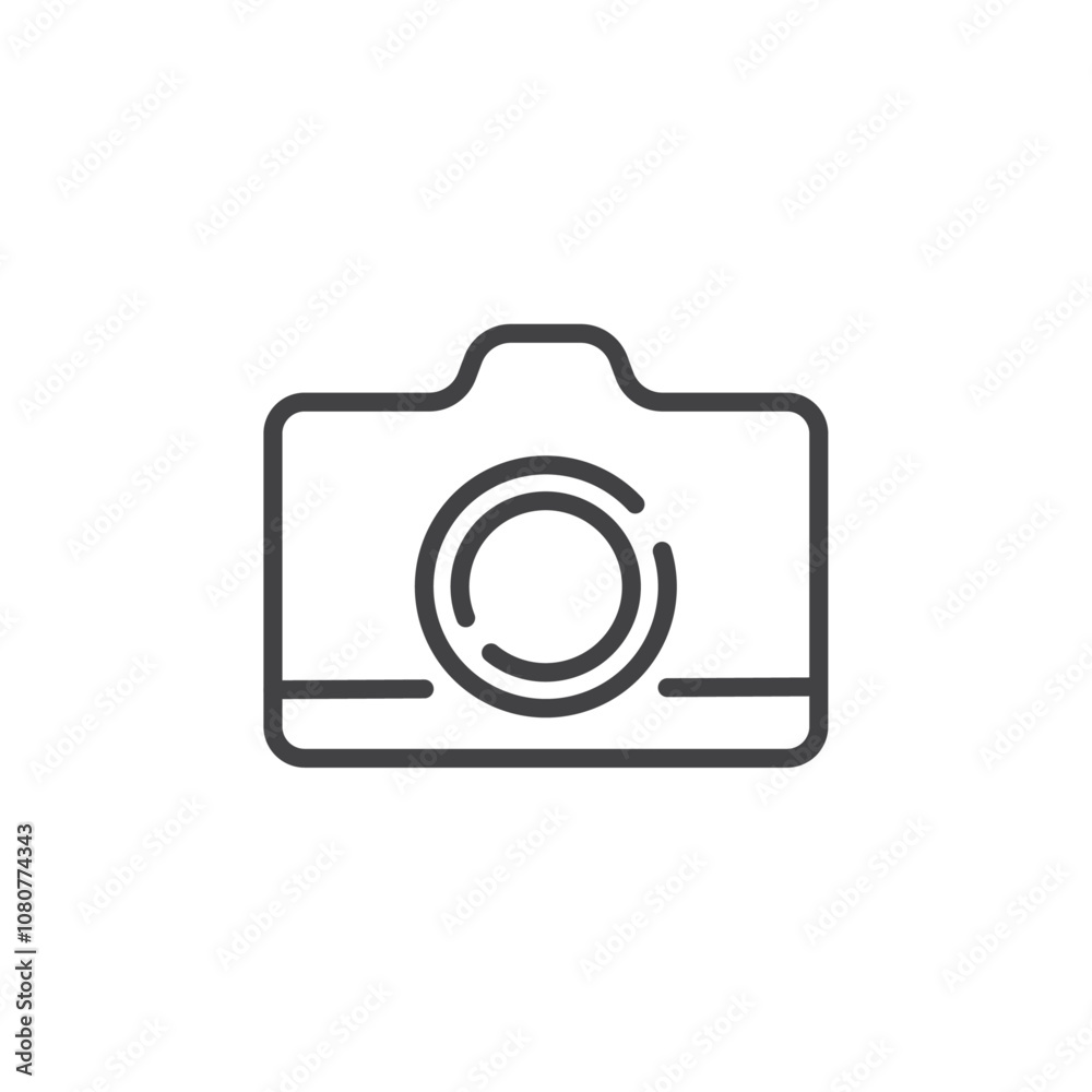 Camera icon Logo symbol outline set Camera icon Logo symbol outline set