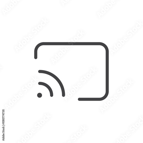 Cast icon Logo symbol outline set