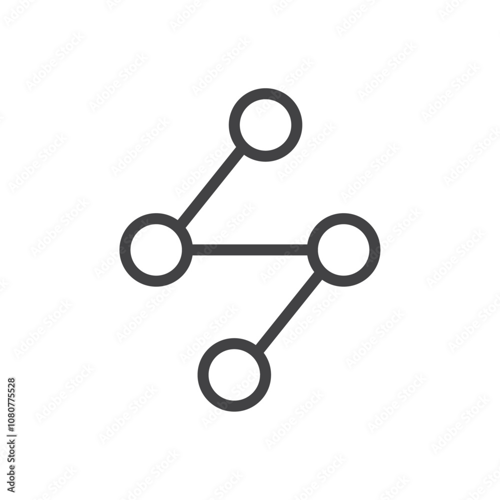 Connected icon Logo symbol outline set Connected icon Logo symbol outline set