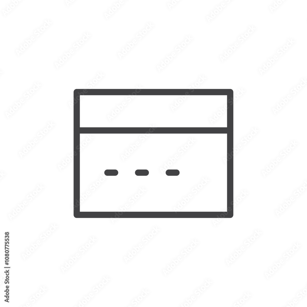 Credit card icon Logo symbol outline set Credit card icon Logo symbol outline set