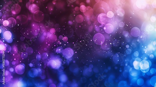 Vibrant Purple and Blue Bokeh Background for Creative Projects Generative AI