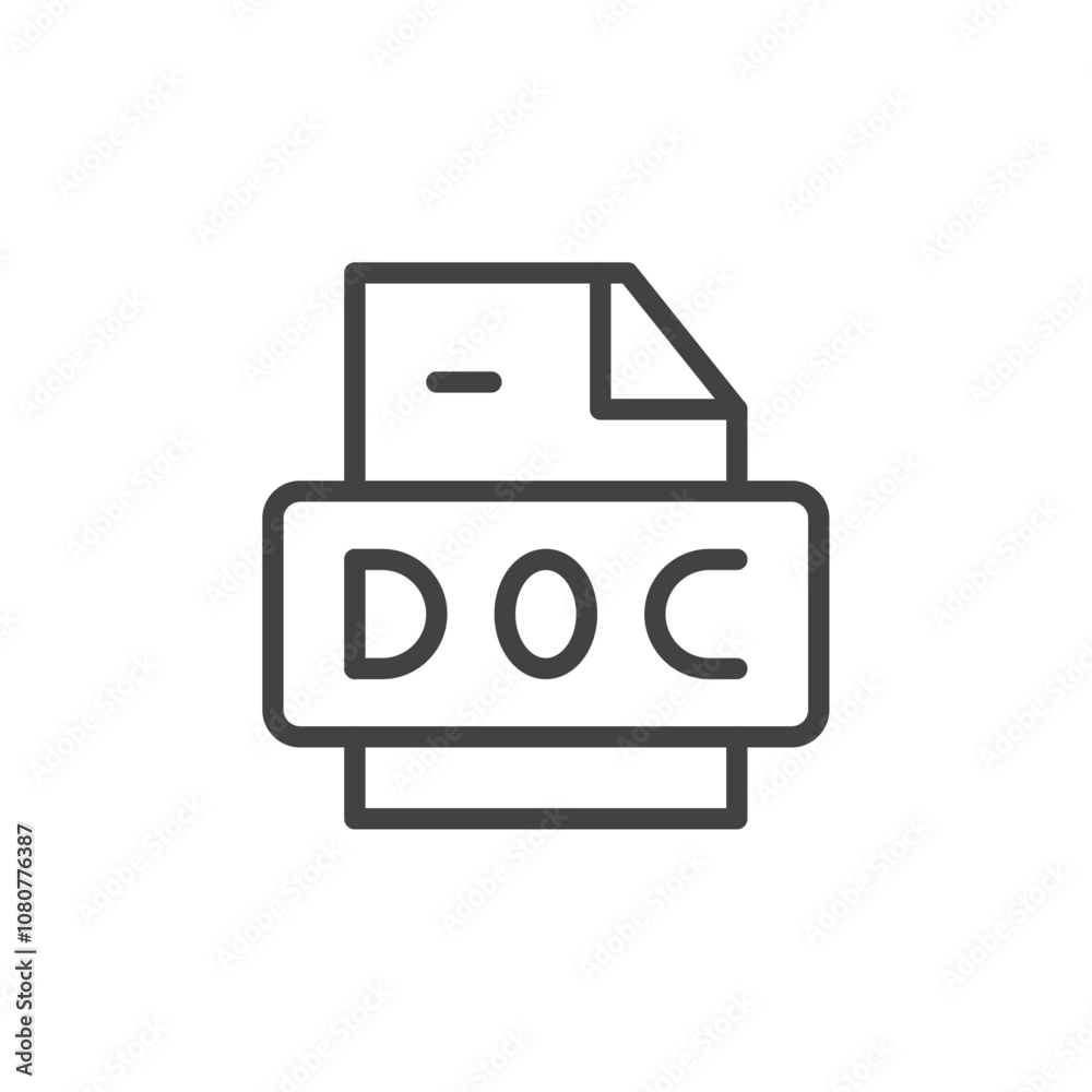 Document file icon Logo symbol outline set Document file icon Logo symbol outline set