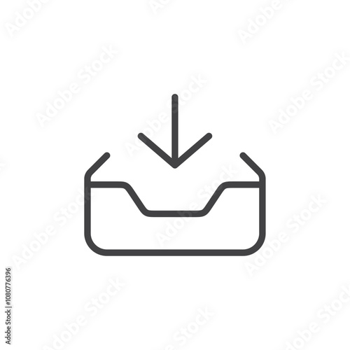 Download inbox icon Logo symbol outline set