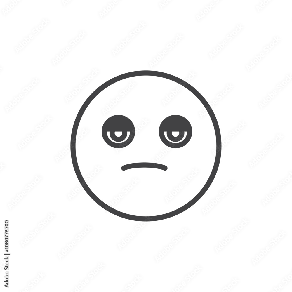 Exhausted emoji icon Logo symbol outline set Exhausted emoji icon Logo symbol outline set